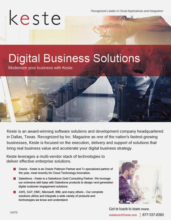 Digital Business Solutions – Modernize your business with Keste