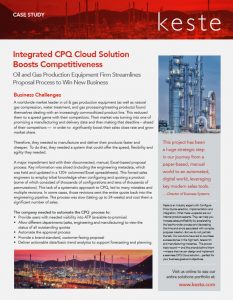 Integrated CPQ Cloud Solution Boosts Competitiveness